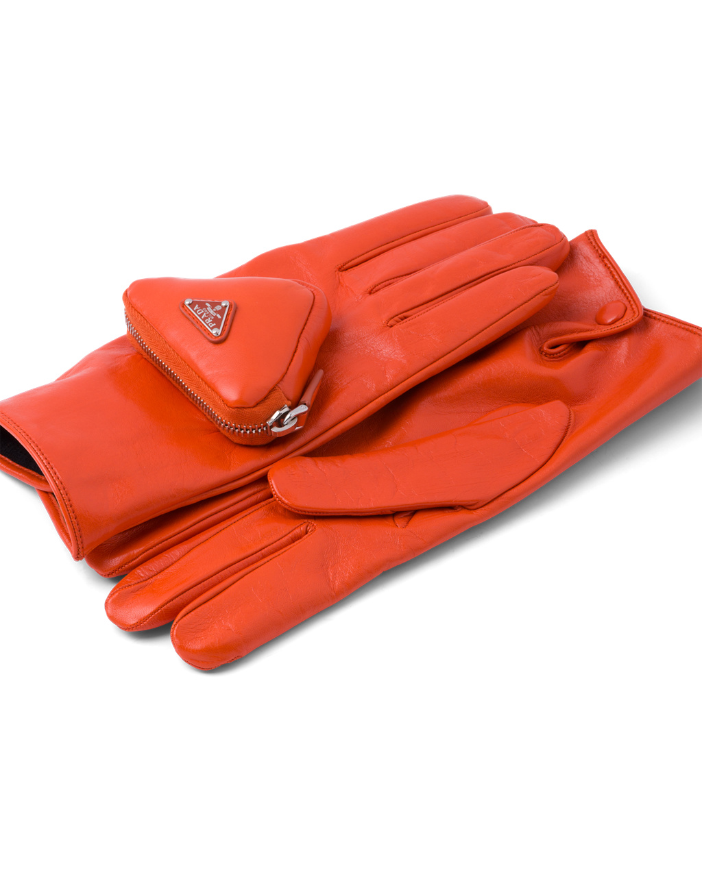 Prada Napa Lær Gloves Oransje | 536-VAQFGT