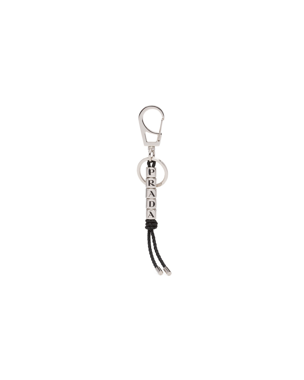 Prada Nappa Lær Keychain Svarte | 428-VFGPJI