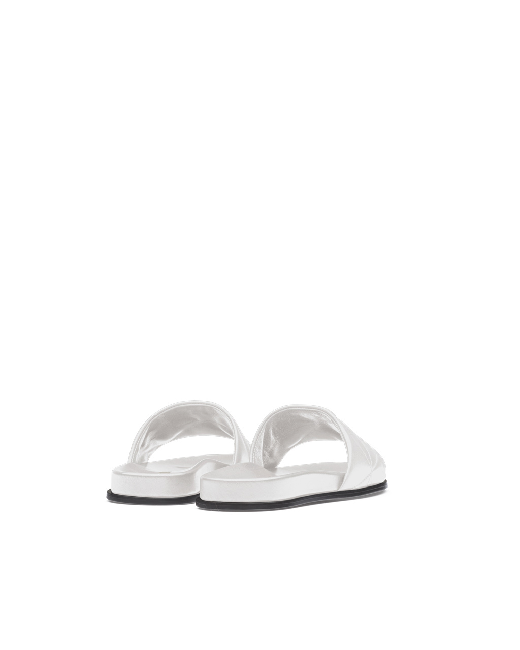 Prada Nappa Lær Slides Hvite | OVTKHW583