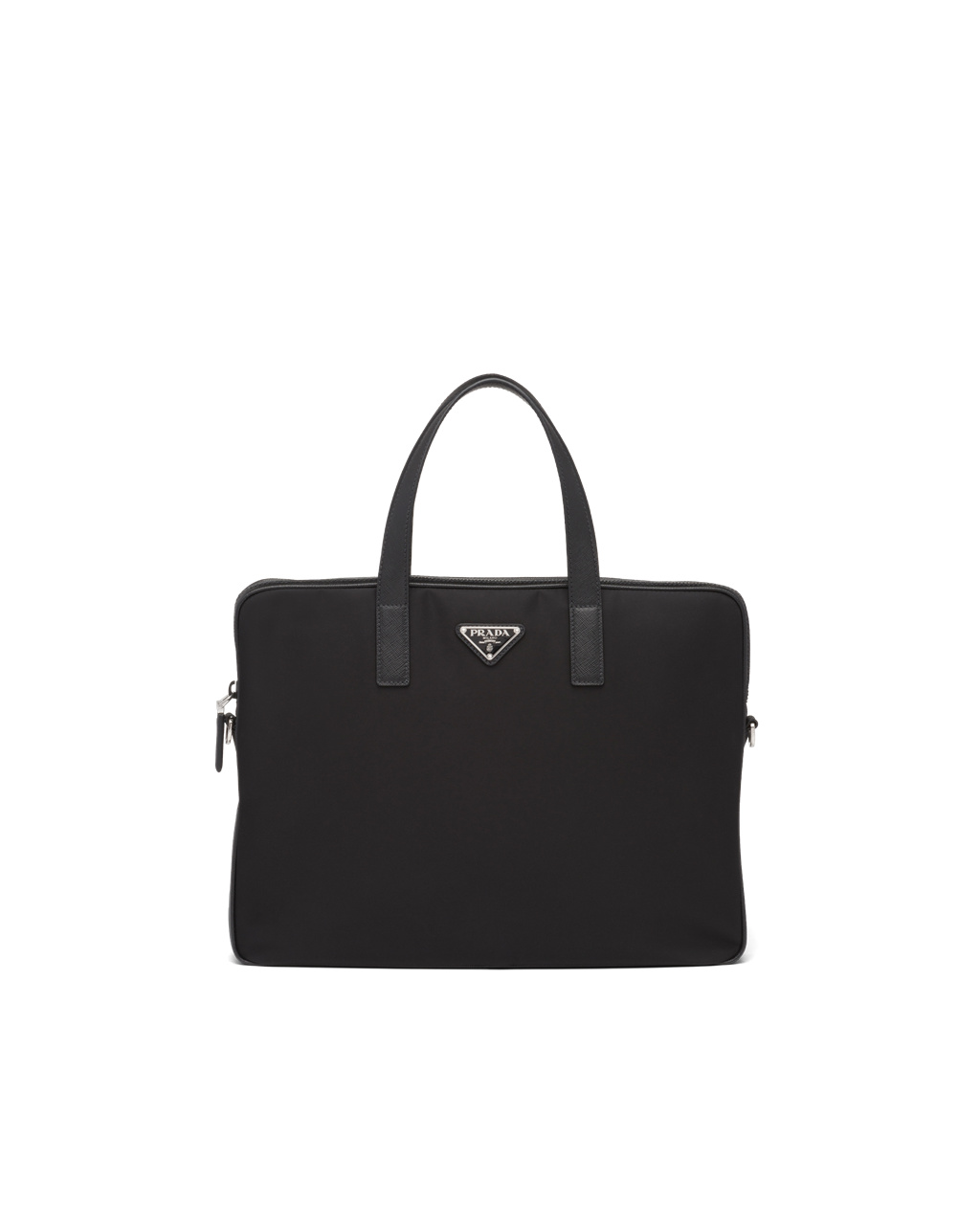 Prada Nylon And Saffiano Lær Arbeids Bag Svarte | 471-PNAGUH