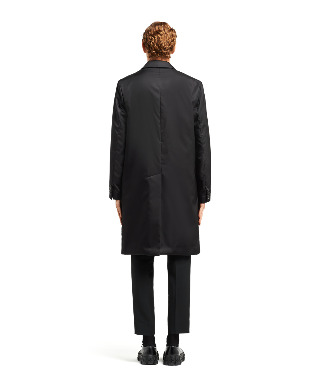 Prada Nylon Coat Svarte | 319-WOCKUQ