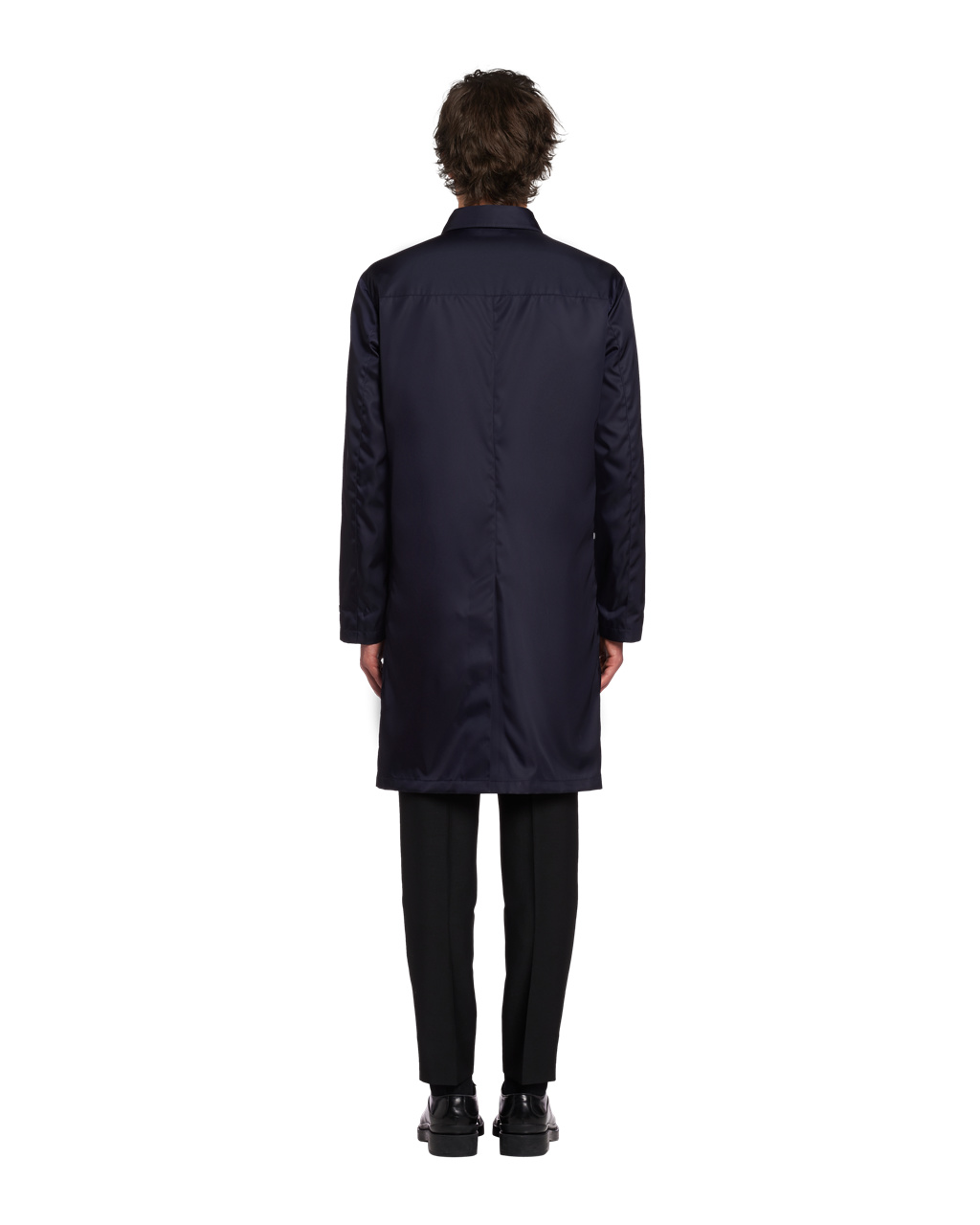 Prada Nylon Gabardine Raincoat Marineblå | 736-MCQVFL