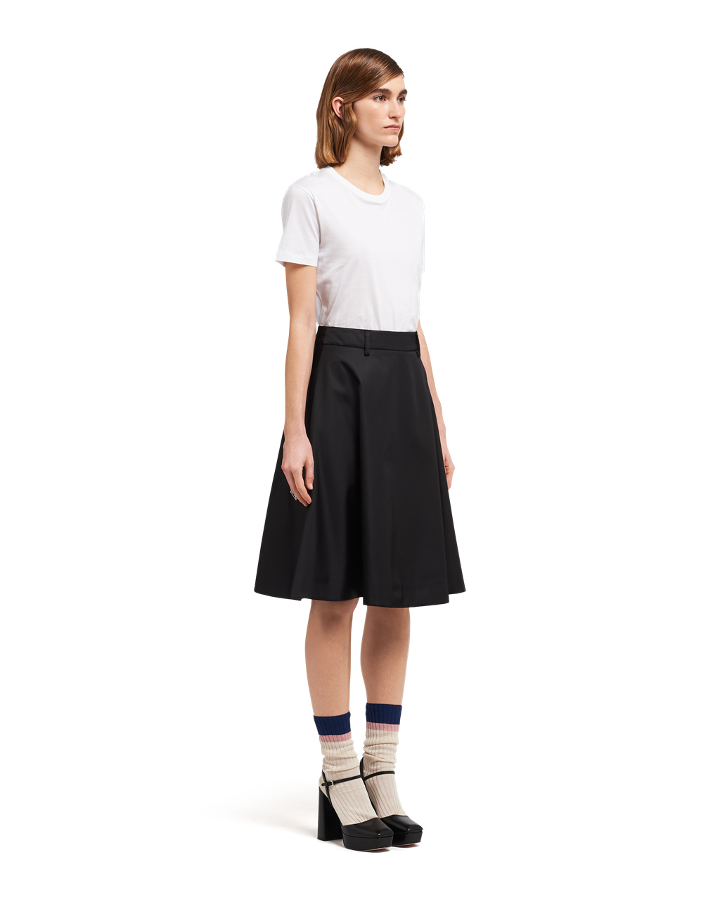 Prada Nylon Gabardine Skirt Svarte | DCMRTS605