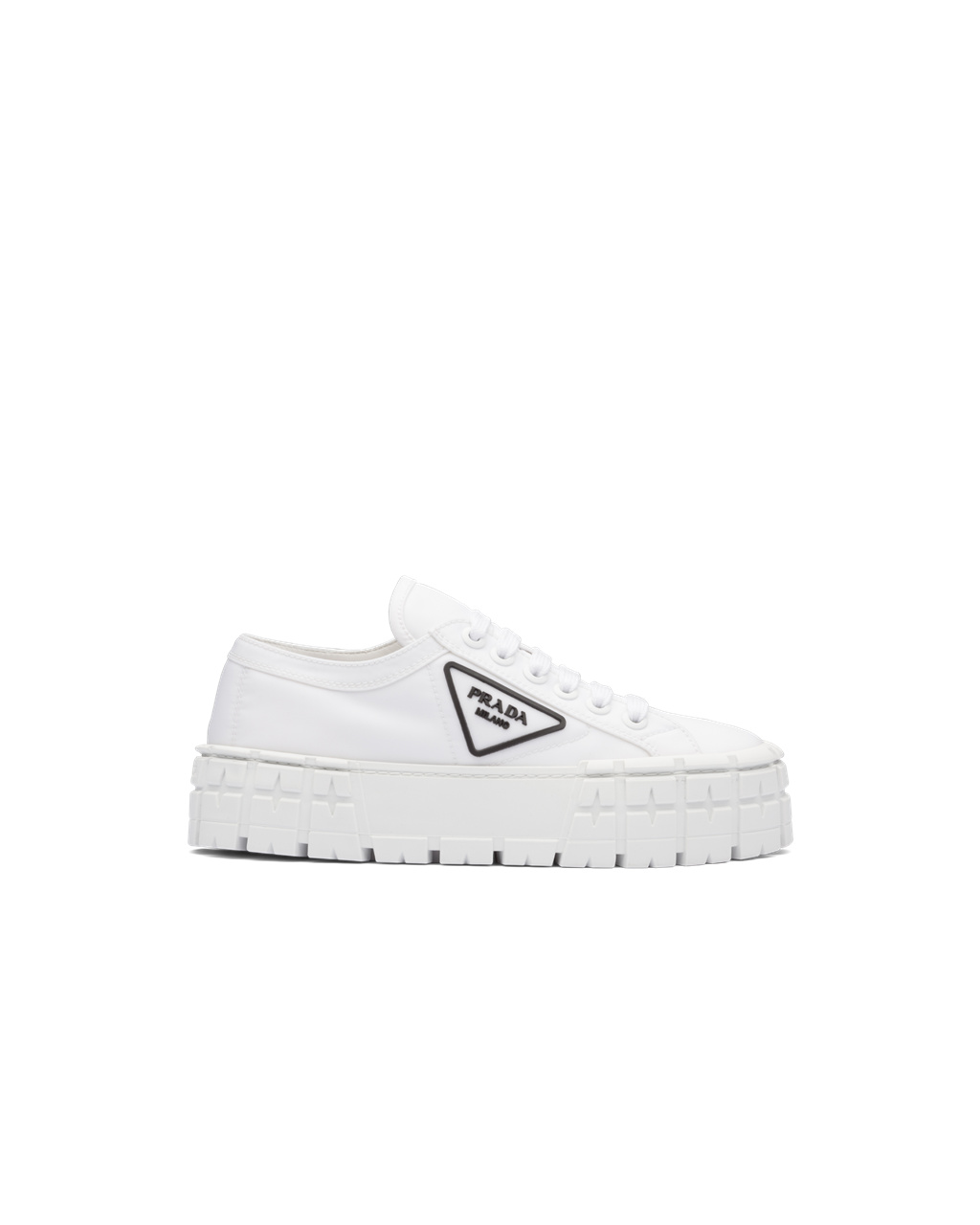 Prada Nylon Gabardine Sneakers Hvite Svarte | DJKESP093