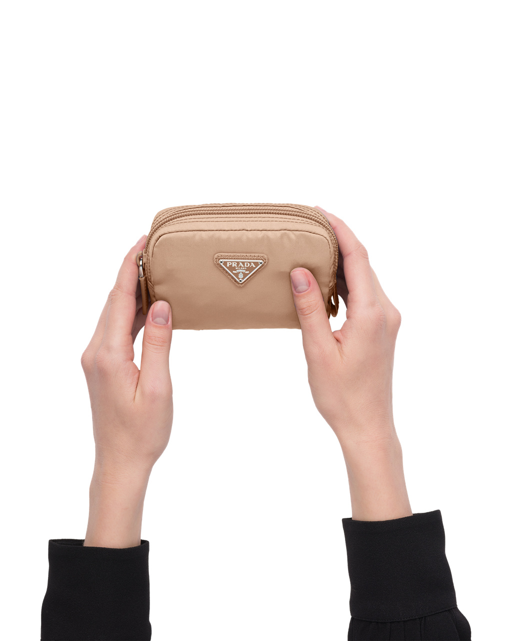 Prada Nylon Pouch Beige | 970-UEFXGM