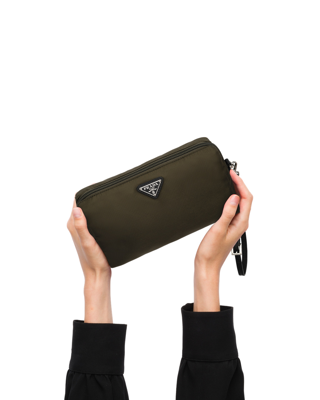 Prada Nylon Pouch Grønn | 627-JHTPEN