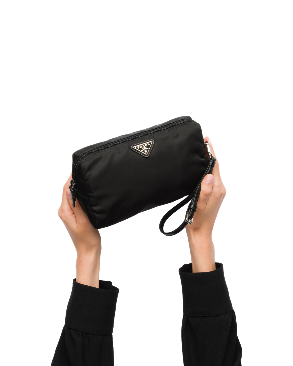 Prada Nylon Pouch Svarte | 316-GEHBRJ