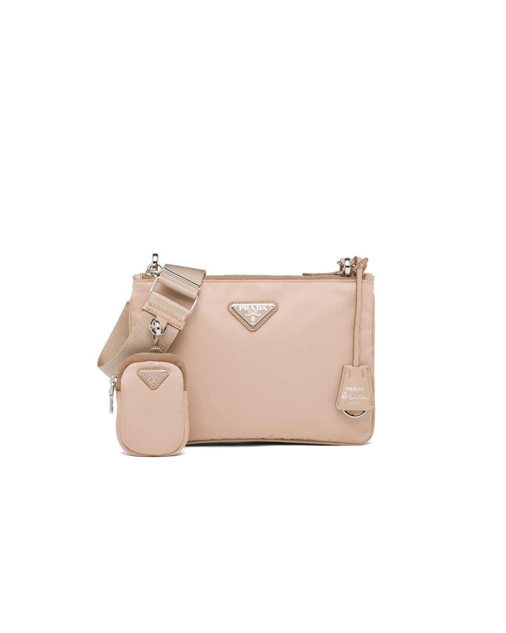 Prada Nylon Re-edition 2000 Shoulder Bag Beige | 210-SVWELU