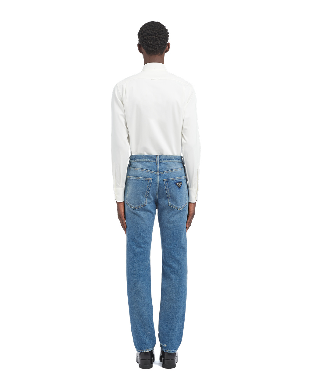 Prada Organic Denim Five-pocket Trousers Marineblå | YNICGV493