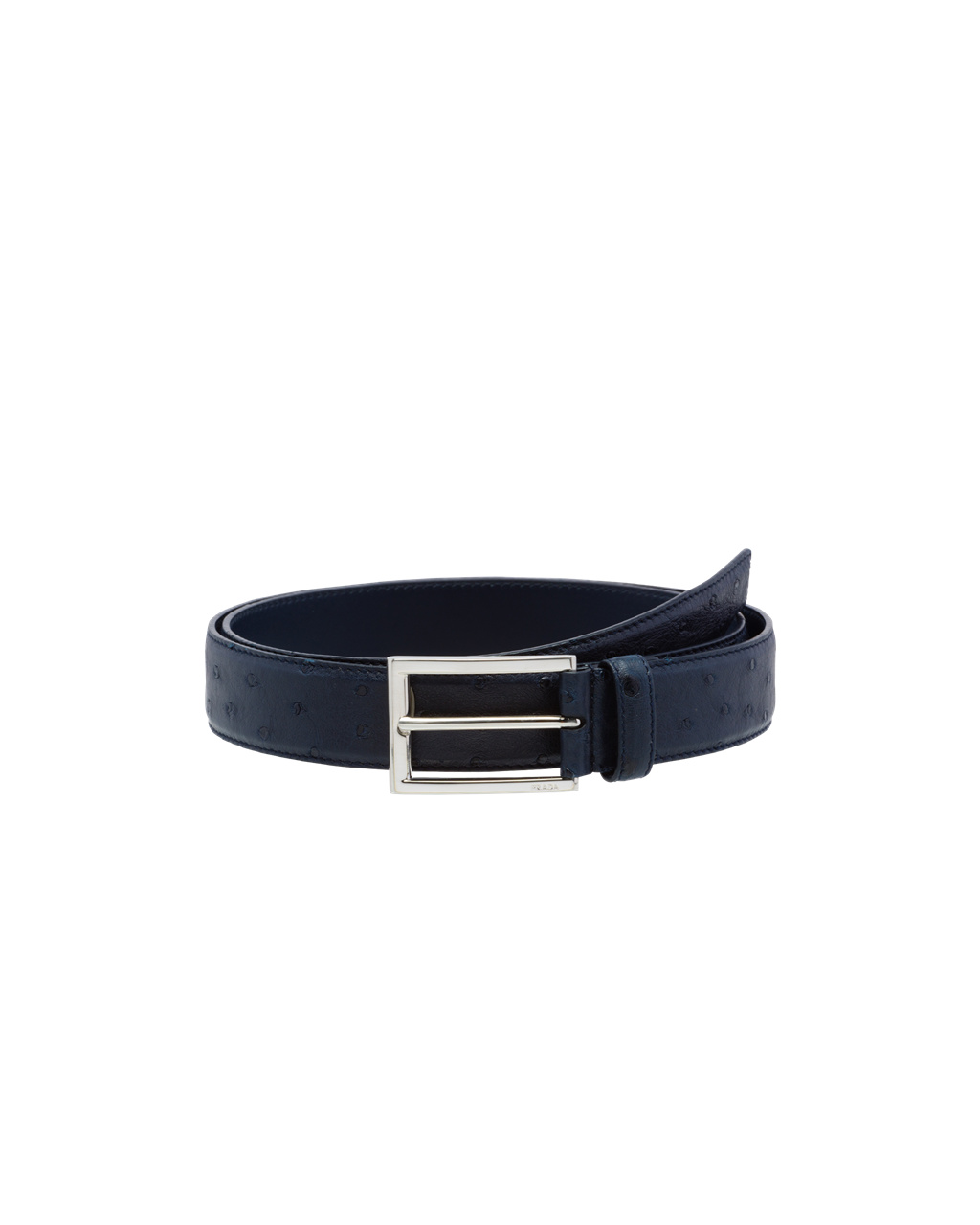 Prada Ostrich Lær Belt Marineblå | 613-XILSHC