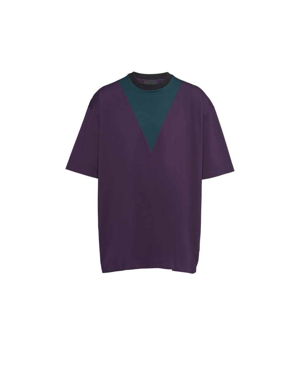 Prada Oversized Bomull T-shirt Blackberry | FXWQBP529