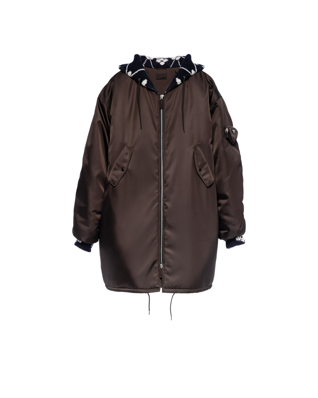 Prada Oversized Re-nylon Raincoat Mørke Brune | 548-ZSHXCT