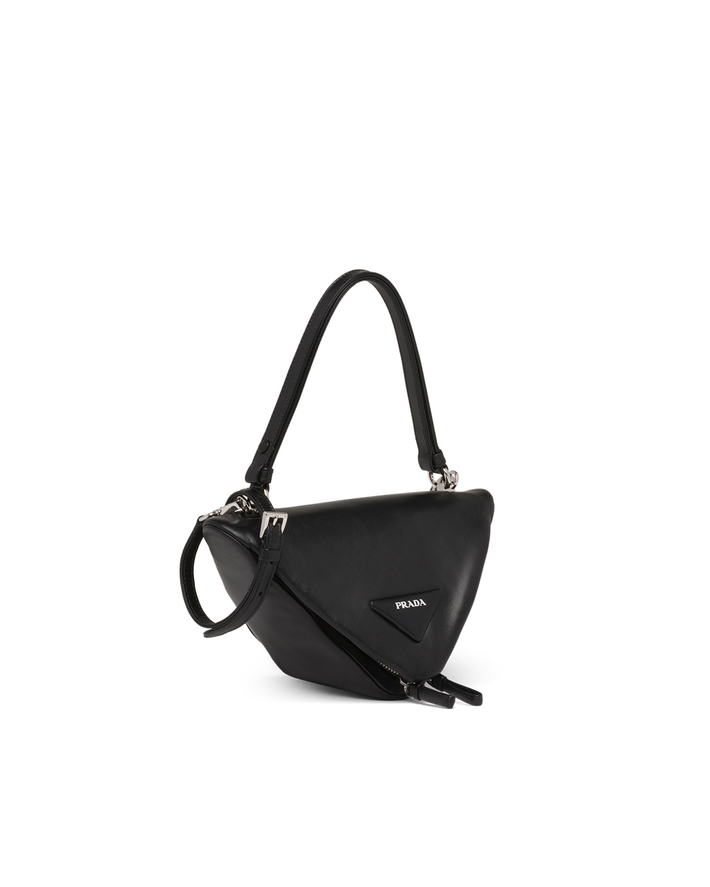 Prada Padded Nappa Lær Handbag Svarte | URYKLZ586