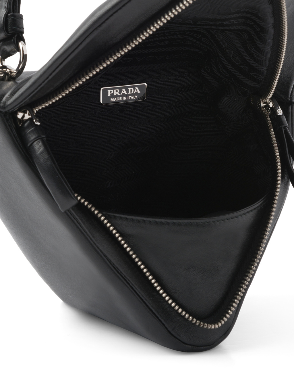 Prada Padded Nappa Lær Handbag Svarte | URYKLZ586