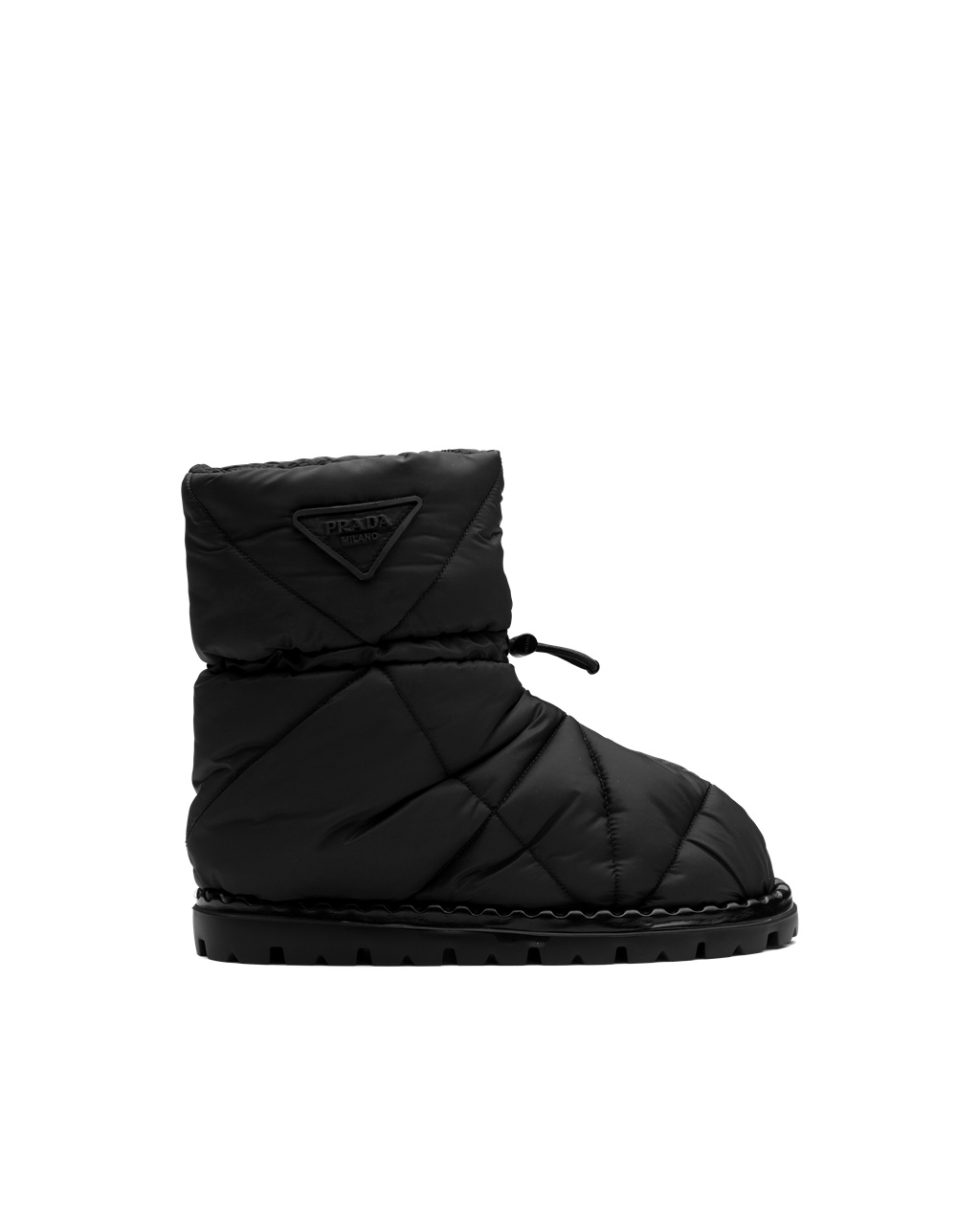 Prada Padded Nylon Booties Svarte | 720-ZSULMG