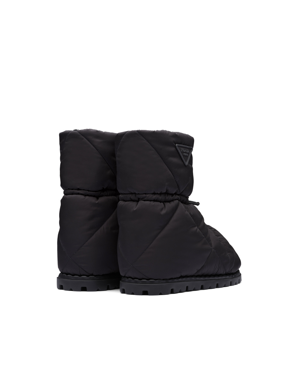 Prada Padded Nylon Fabric Booties Svarte | 713-VARYMJ