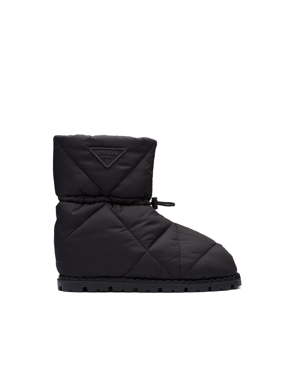 Prada Padded Nylon Fabric Booties Svarte | 713-VARYMJ