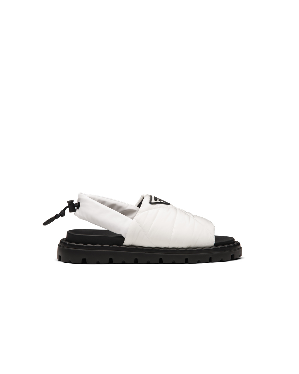 Prada Padded Nylon Sandals Hvite | 136-TLNOMW