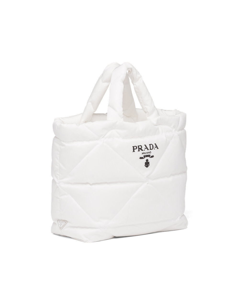 Prada Padded Re-nylon Tote Bag Hvite | QJZNTO946