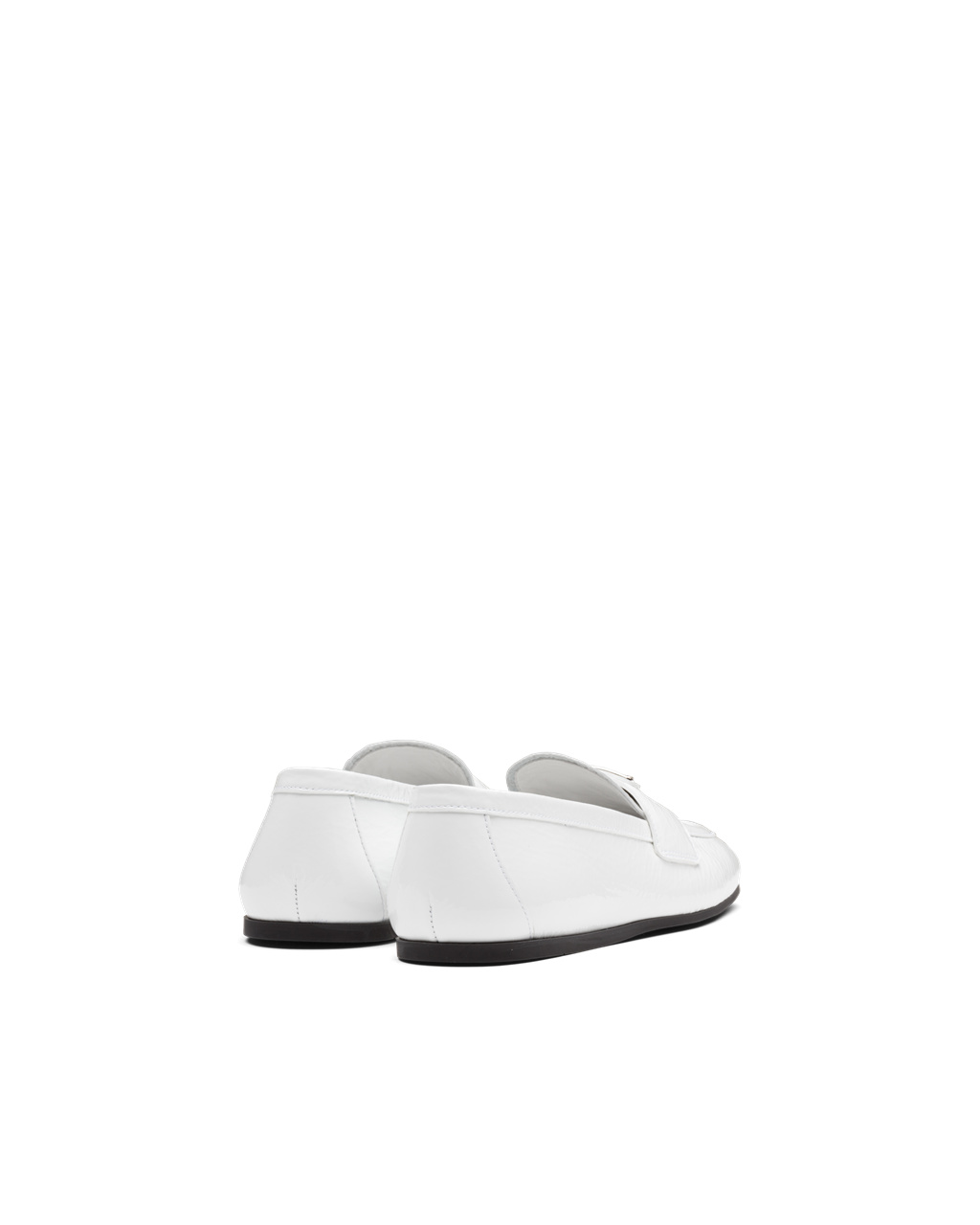 Prada Patent Lær Loafers Hvite | 691-DOMQHN