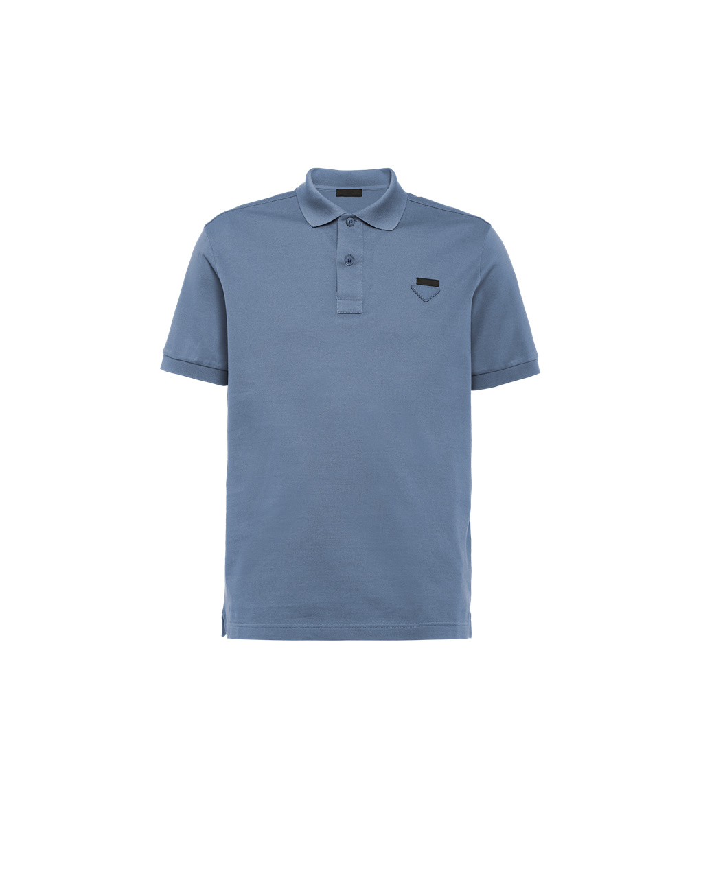 Prada Piqué Polo Shirt Blå | 051-PAQFRC