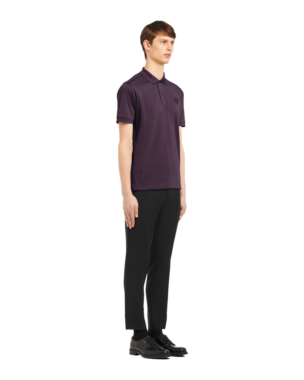 Prada Piqué Polo Shirt Plum | 867-UXTNPJ