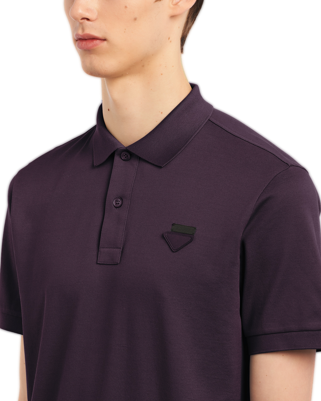 Prada Piqué Polo Shirt Plum | 867-UXTNPJ