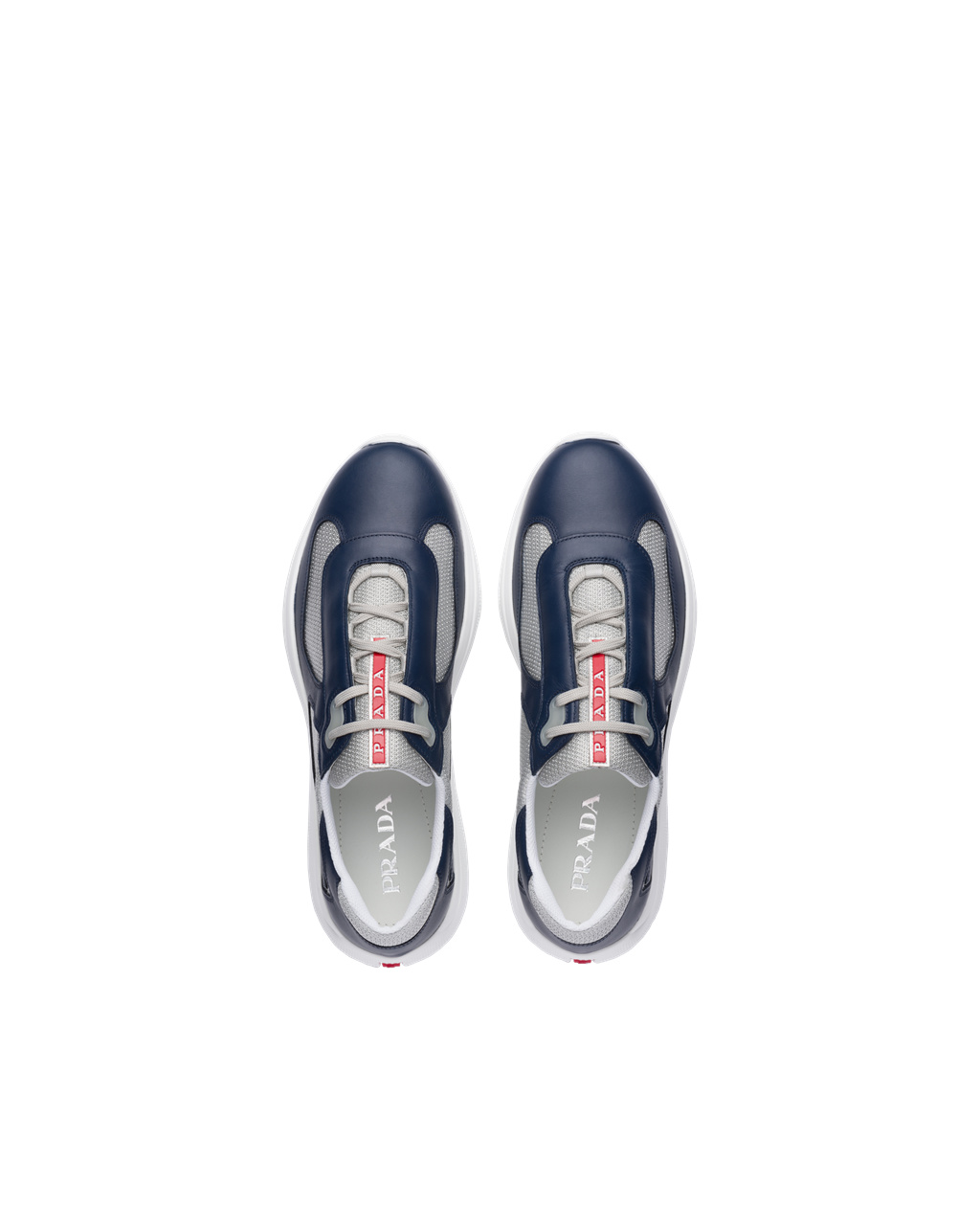 Prada Prada America's Cup Sneakers Blå Sølv | ILUQYR934