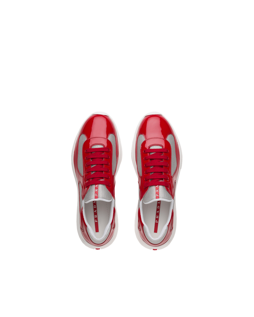 Prada Prada America's Cup Sneakers Rød Sølv | SWOXBU709