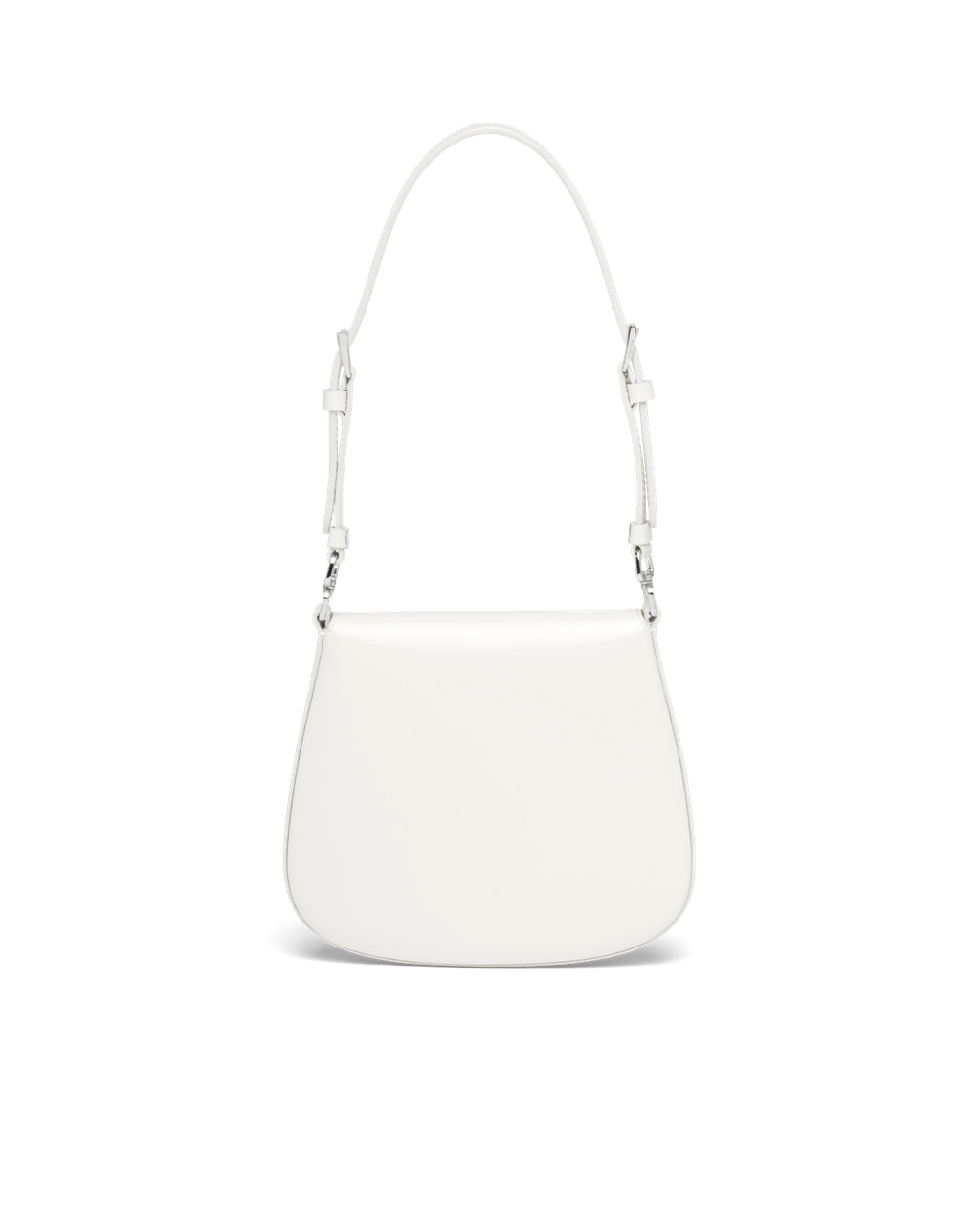 Prada Prada Cleo Brushed Lær Mini Bag Hvite | 157-QBORYW