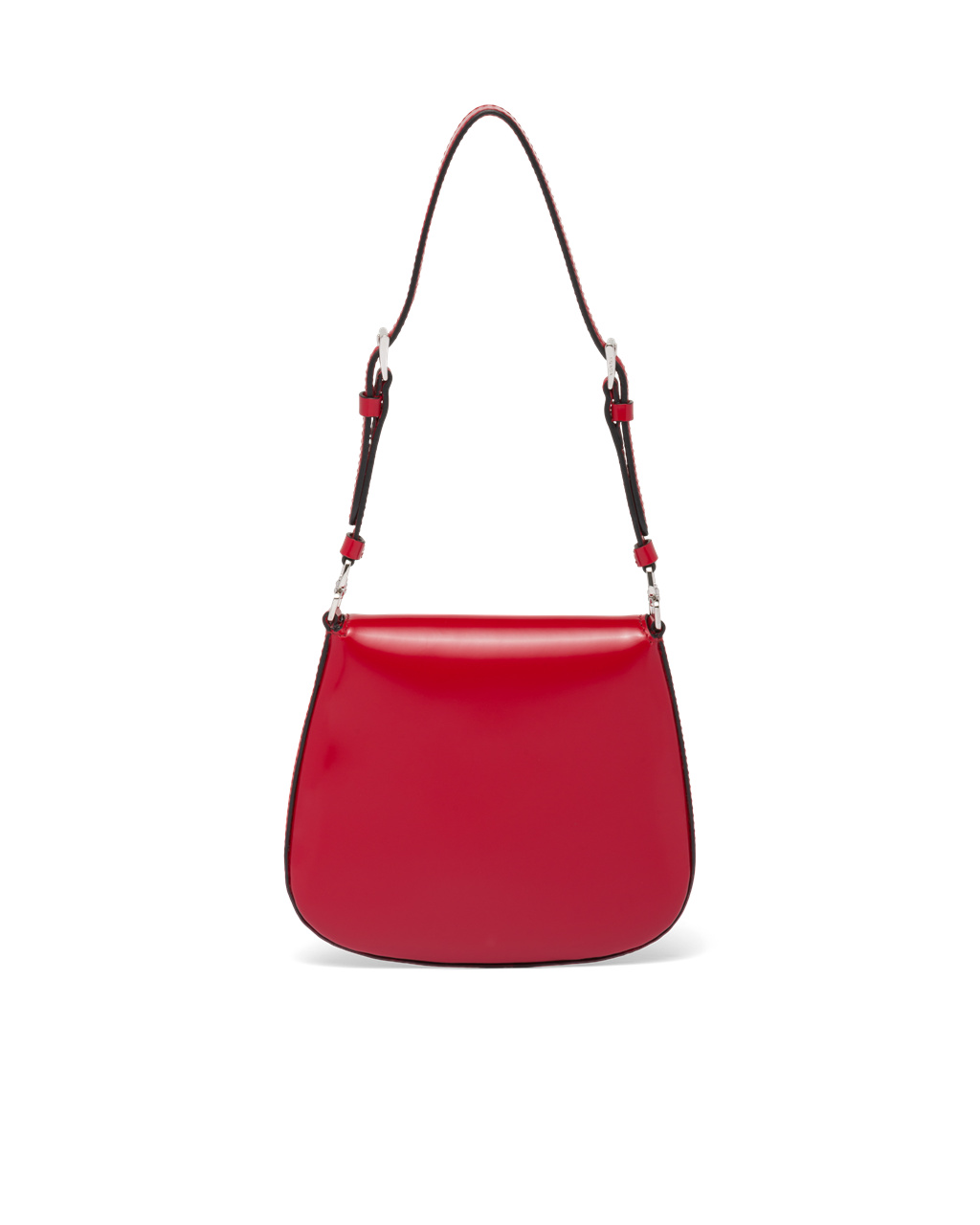 Prada Prada Cleo Brushed Lær Mini Bag Scarlet | 857-GQMSZN