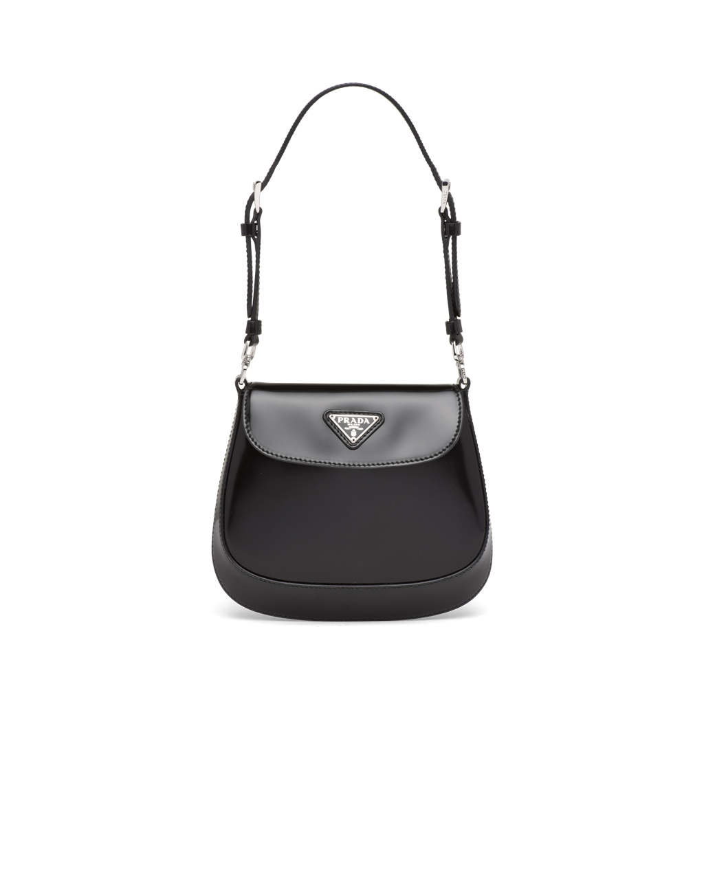 Prada Prada Cleo Brushed Lær Mini Bag Svarte | 627-LACTRX