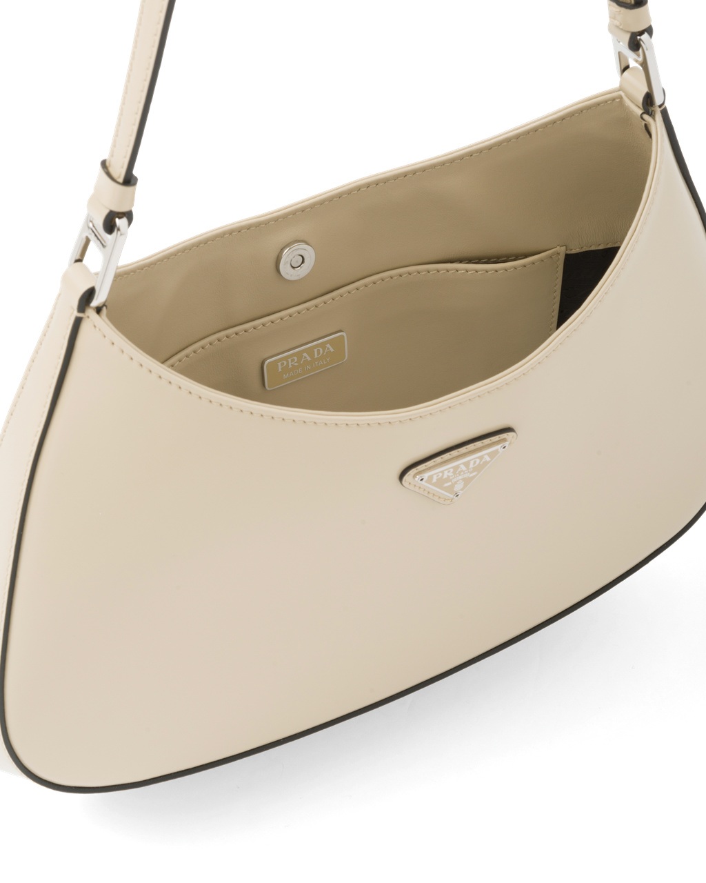 Prada Prada Cleo Brushed Lær Shoulder Bag Desert N | 087-LOMDKQ