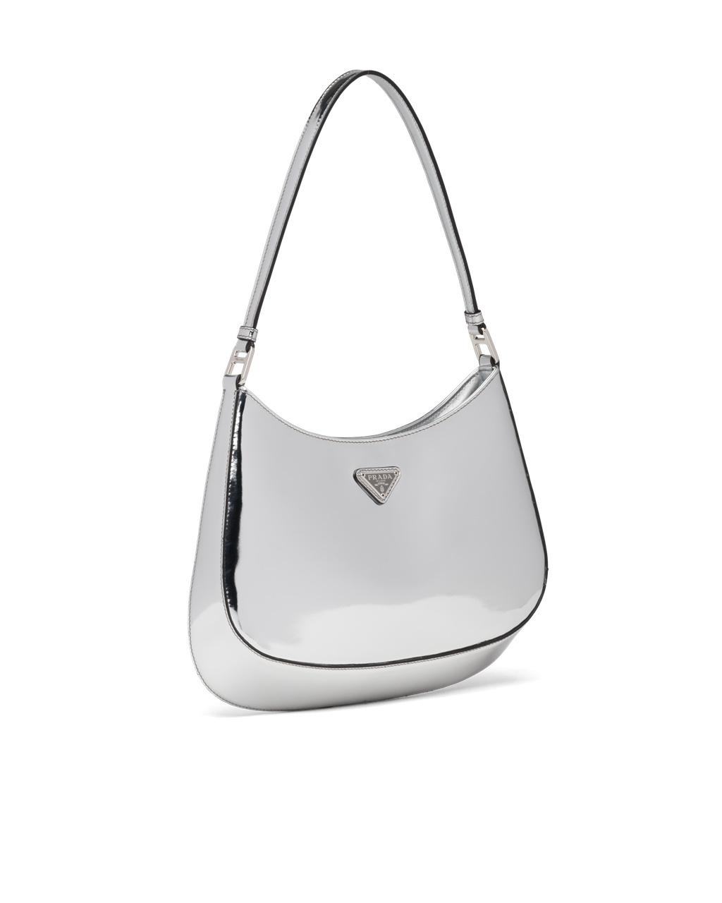 Prada Prada Cleo Brushed Lær Shoulder Bag Sølv | 195-ELJTAV