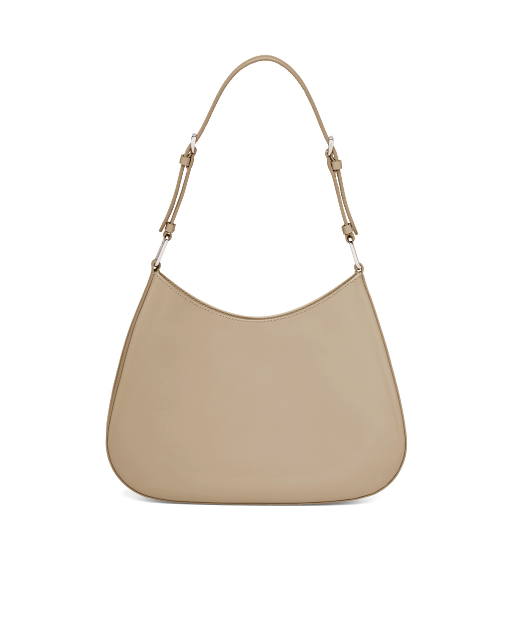 Prada Prada Cleo Brushed Lær Shoulder Bag Beige | 729-VUMBAH