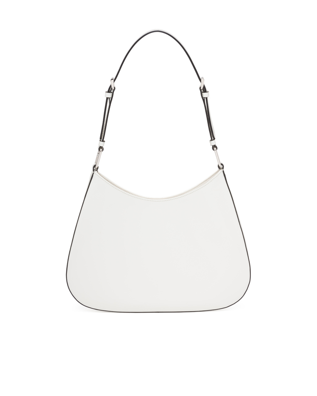 Prada Prada Cleo Brushed Lær Shoulder Bag Hvite | 986-PZMSHA