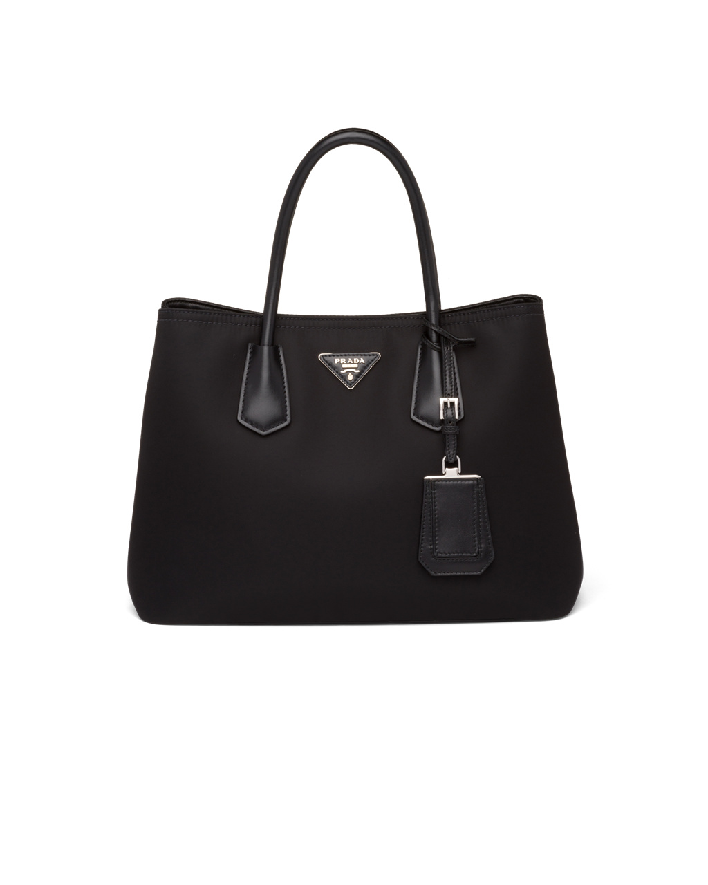 Prada Prada Double Nylon And Saffiano Lær Bag Svarte | FXSAHM138