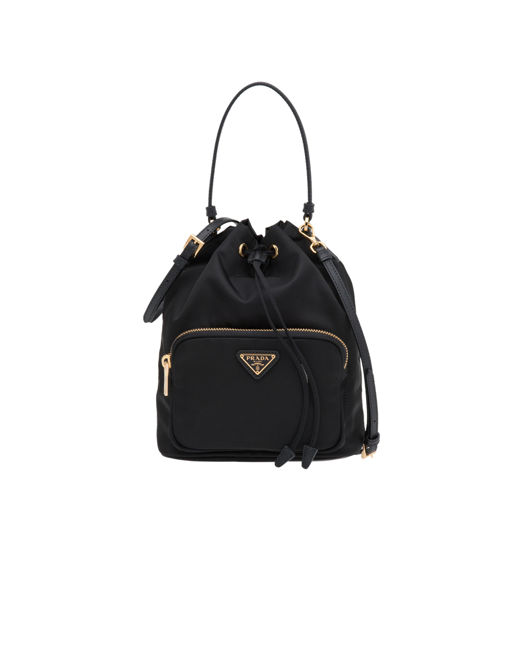 Prada Prada Duet Re-nylon Bucket Shoulder Bag Svarte | 980-LSDUQG