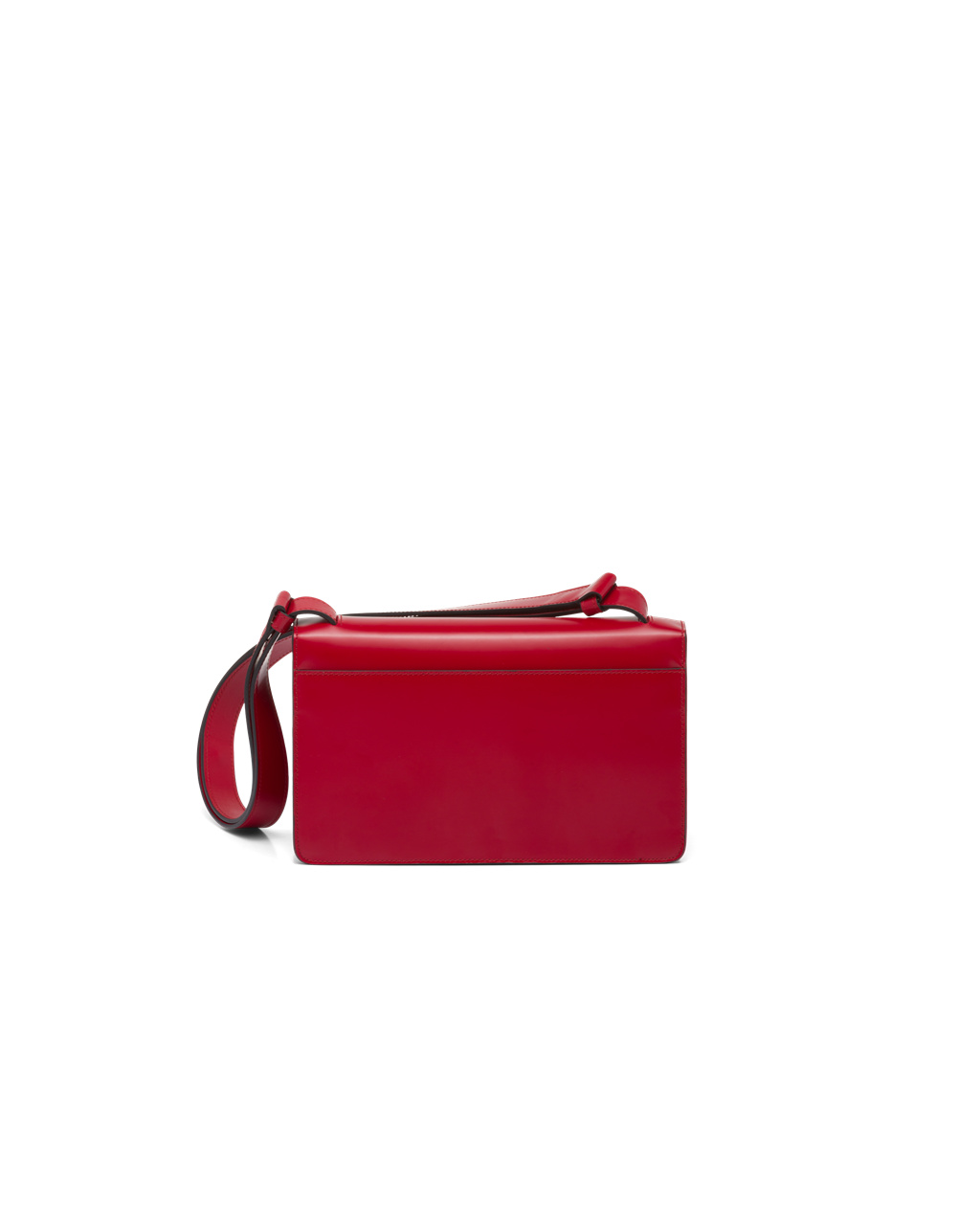 Prada Prada Emblème Brushed-leather Bag Scarlet | 120-LIJEGM