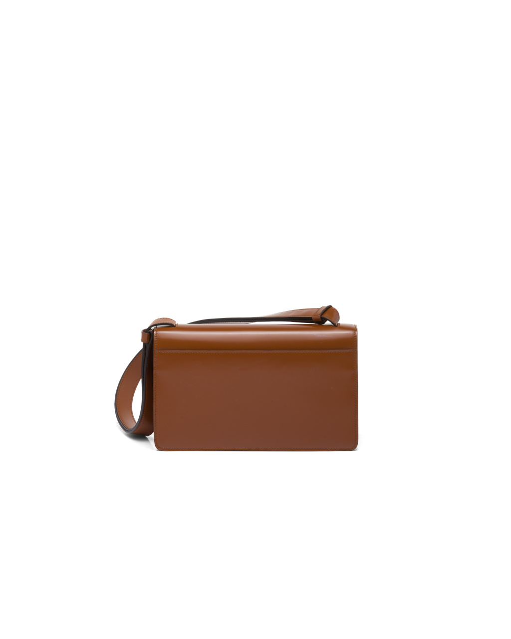 Prada Prada Emblème Brushed-leather Bag Tobacco | 384-RDMNZK