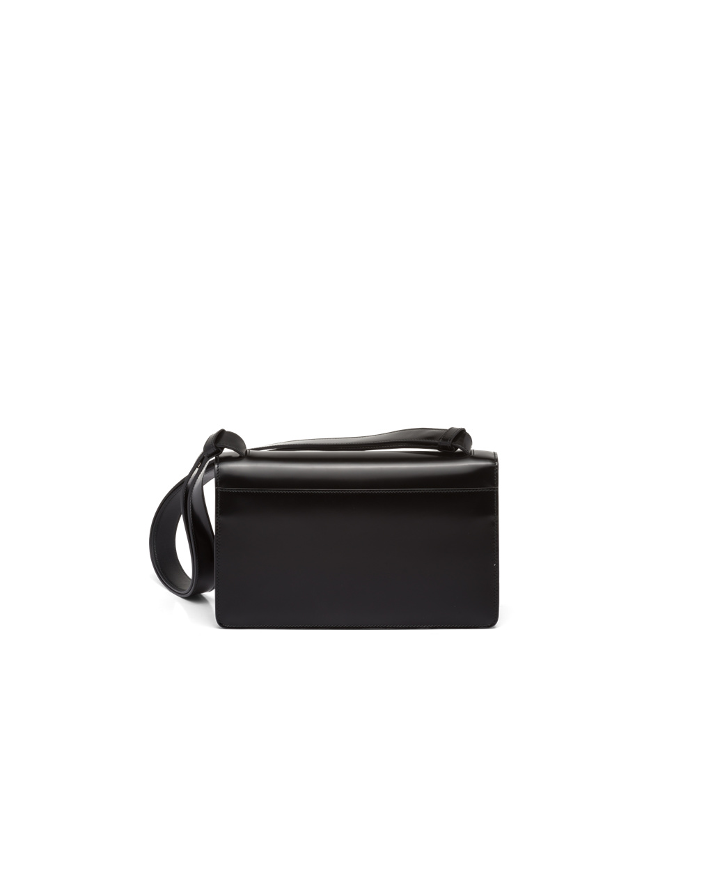 Prada Prada Emblème Brushed-leather Bag Svarte | 630-UMGHON