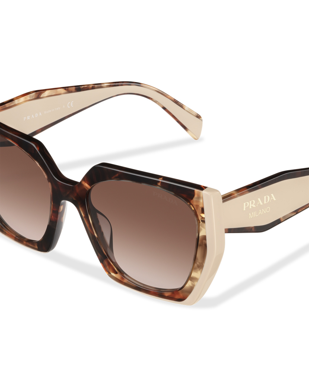 Prada Prada Eyewear Kolleksjoner Sunglasses Squared Mørke Brune | DLGHYV109