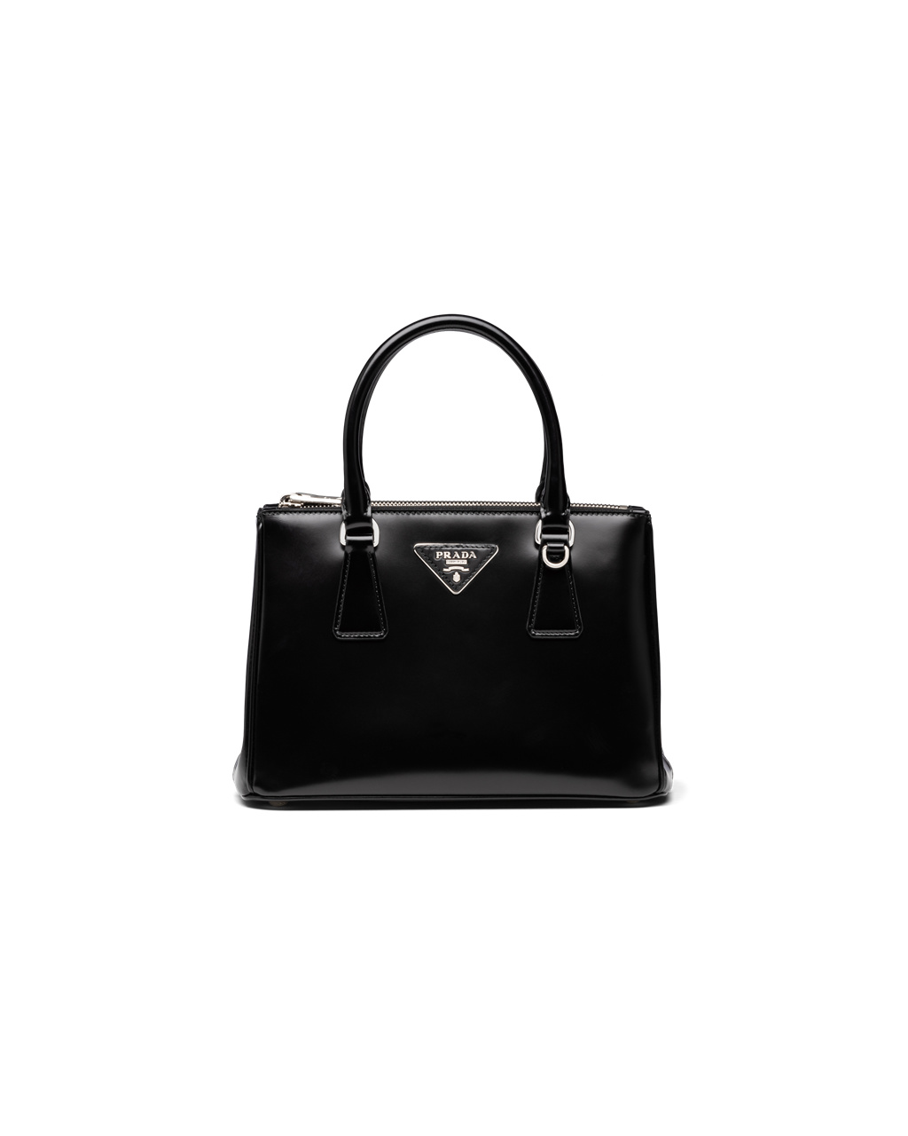 Prada Prada Galleria Brushed Lær Small Bag Svarte | NTKLSJ134