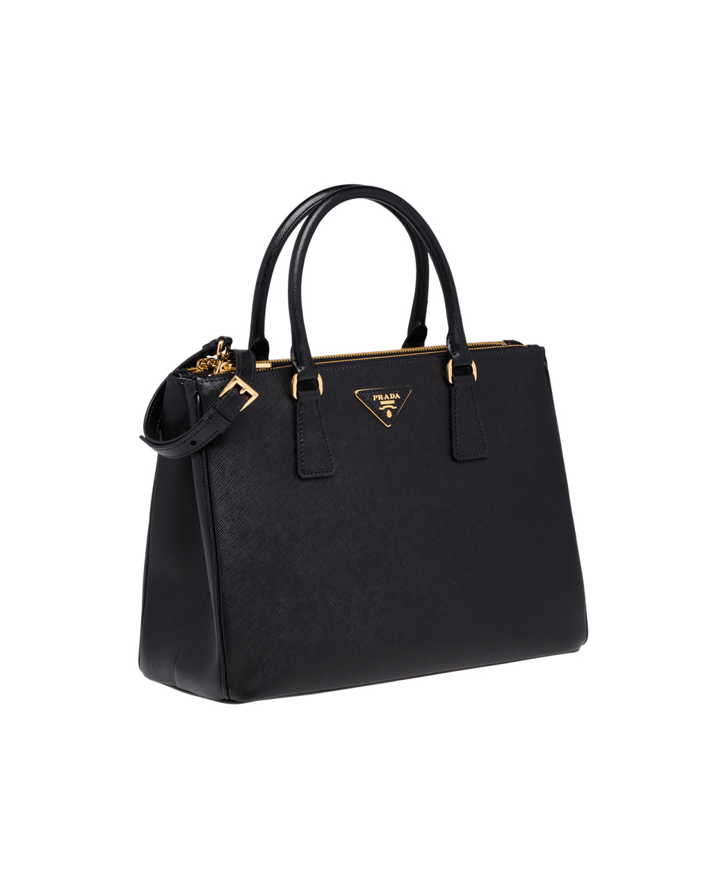 Prada Prada Galleria Saffiano Lær Large Bag Svarte | PYSLHV402