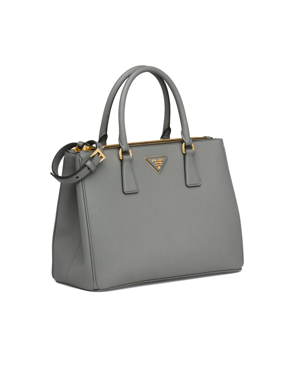 Prada Prada Galleria Saffiano Lær Large Bag Slate Gray | WIPYEF795