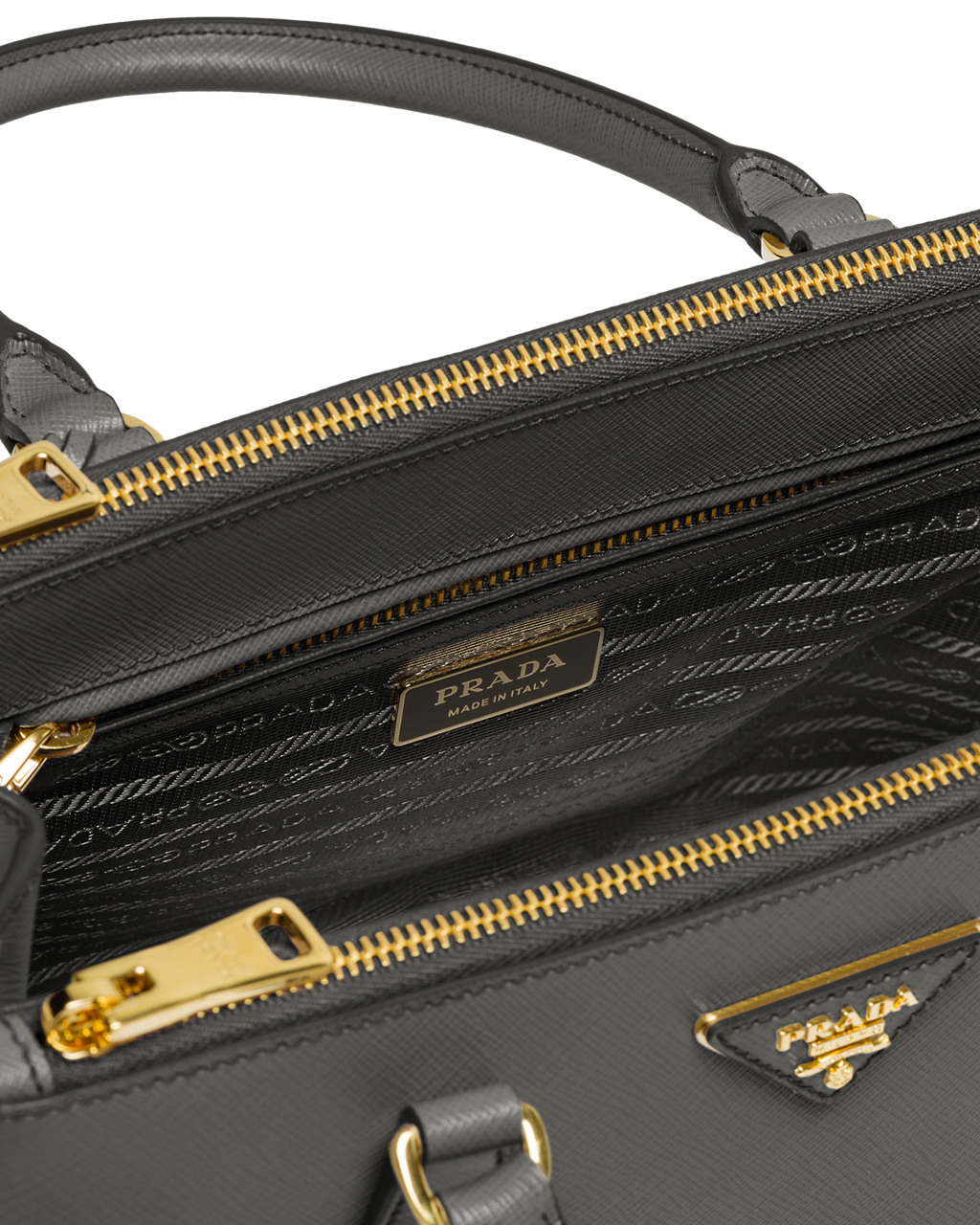 Prada Prada Galleria Saffiano Lær Medium Bag Slate Gray | AZSBFX058