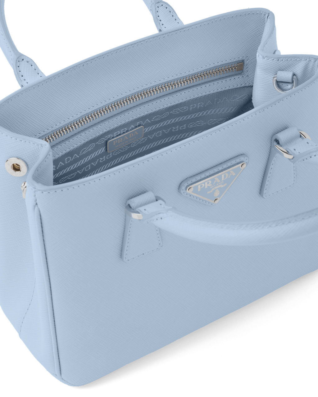 Prada Prada Galleria Saffiano Lær Mini-bag Celeste | VLCUEP601