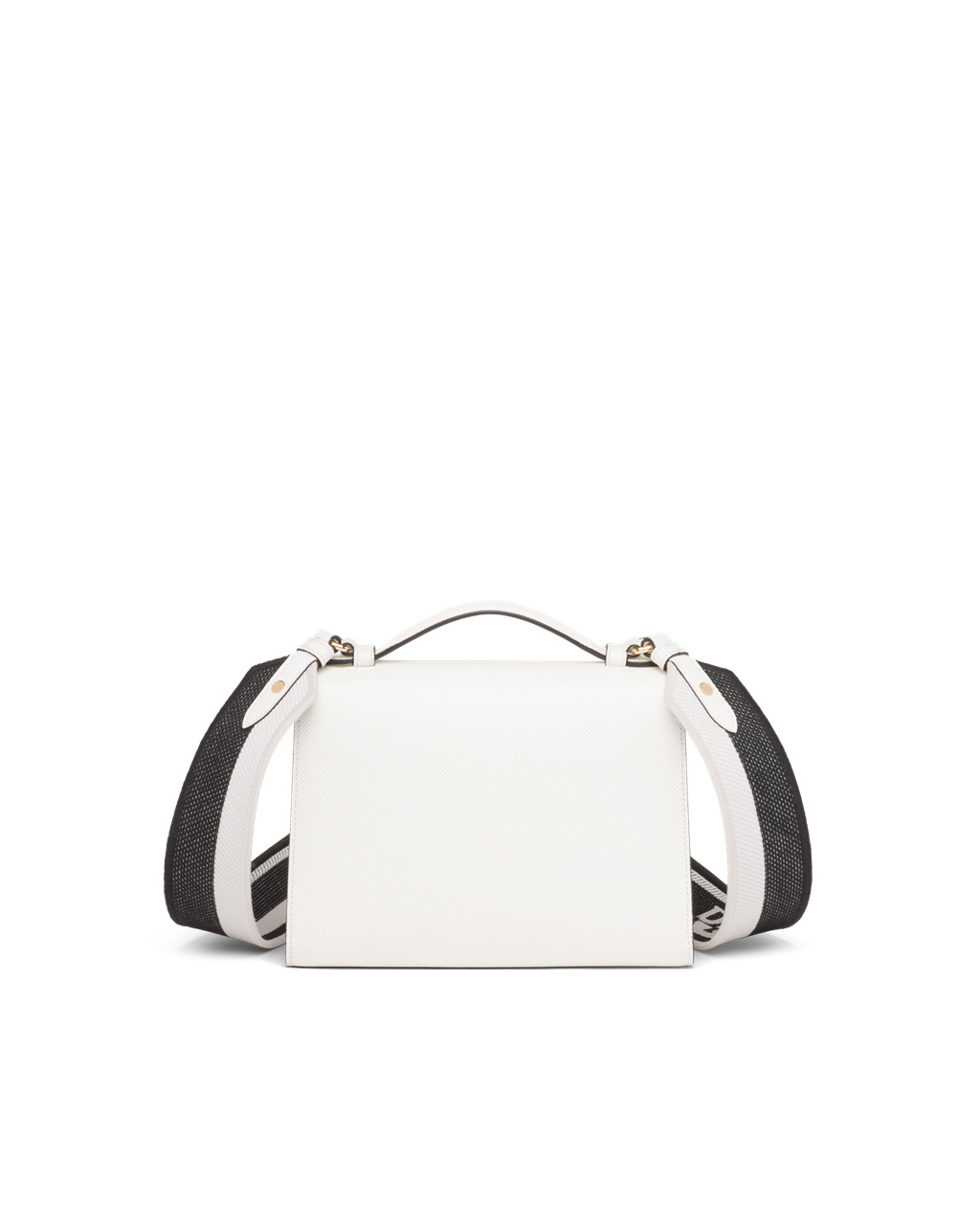 Prada Prada Monochrome Saffiano And Lær Bag Hvite | CNEAKQ340