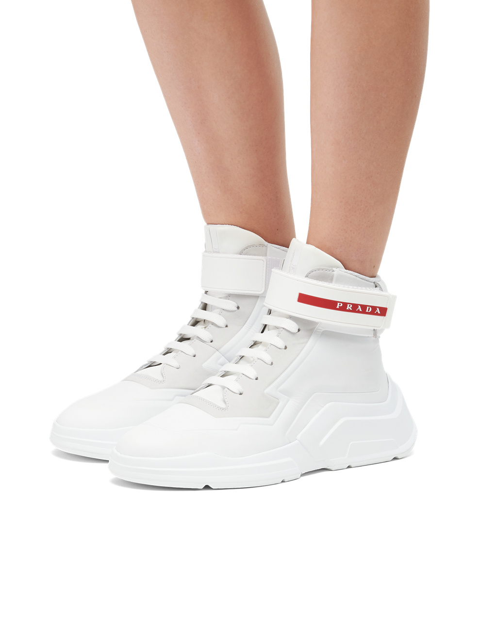 Prada Prada Polarius 19 Lr High-top Sneakers Hvite | AYTMLD148