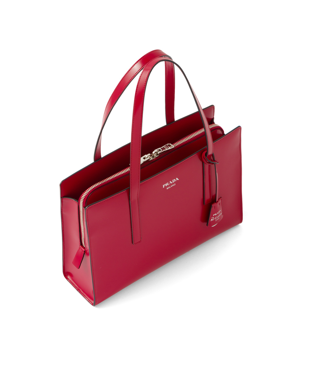 Prada Prada Re-edition 1995 Brushed-leather Medium Handbag Scarlet | XAODWE728